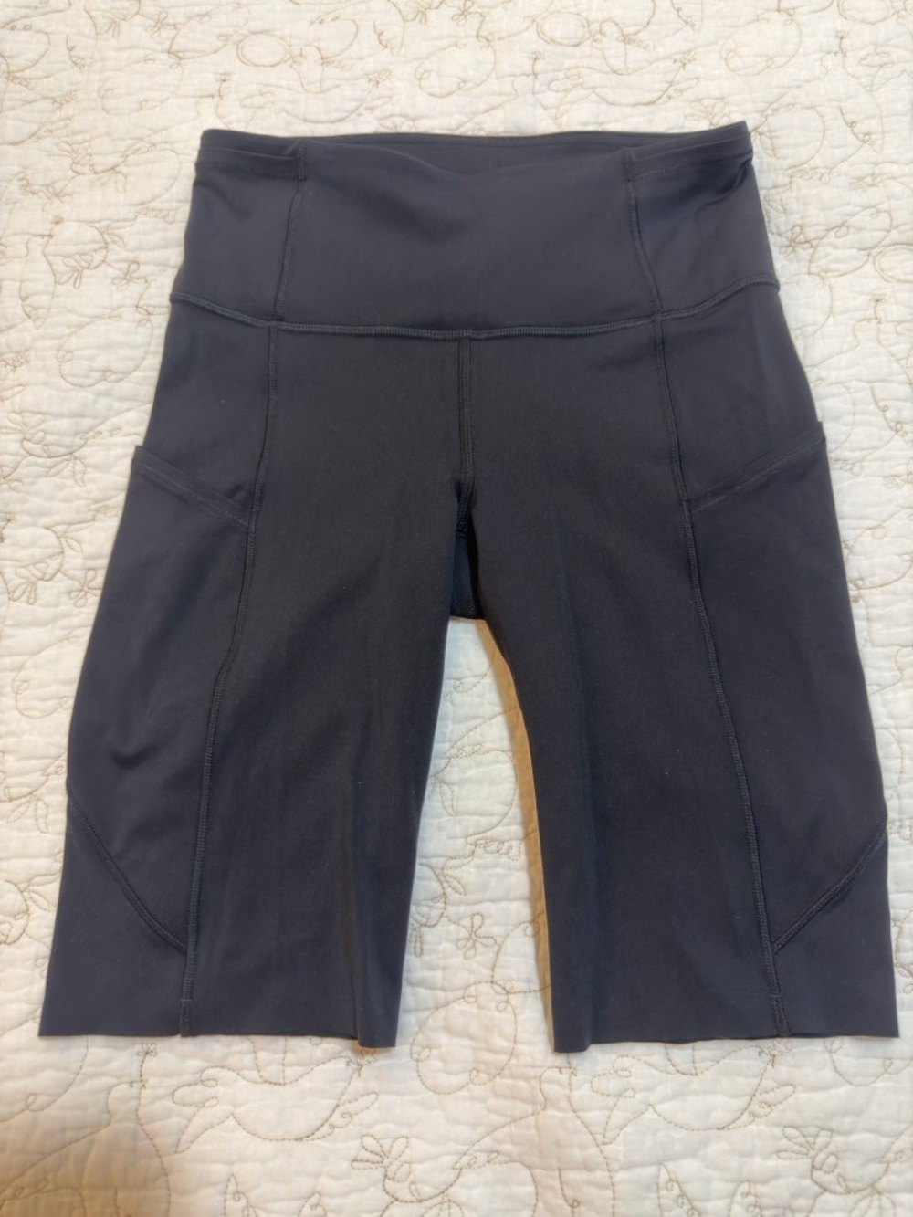 lululemon athletica Black High-Rise Bike Shorts with Side Panels